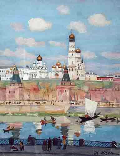 Turn your images into Watercolor, Style Transfer, Online, AI, Use Style:Moscow. Kremlin.jpg